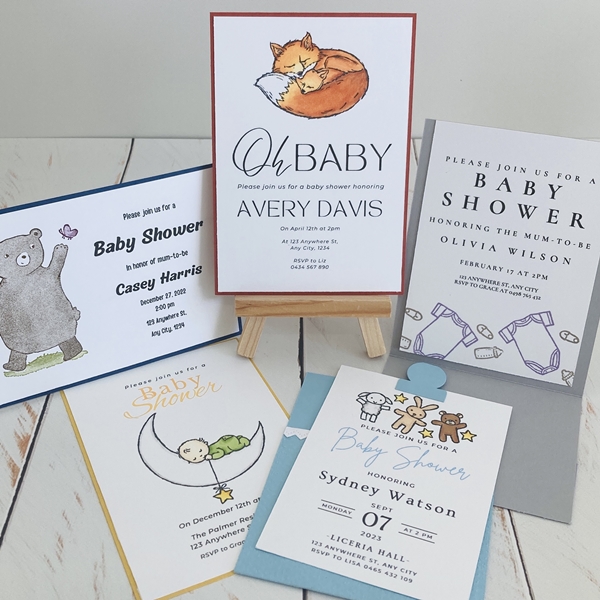 custom baby shower invitation toowoomba gift shop