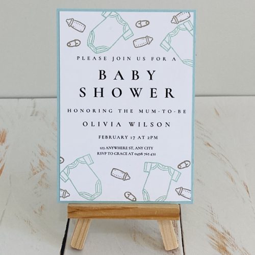 Olivia, single full size invitation