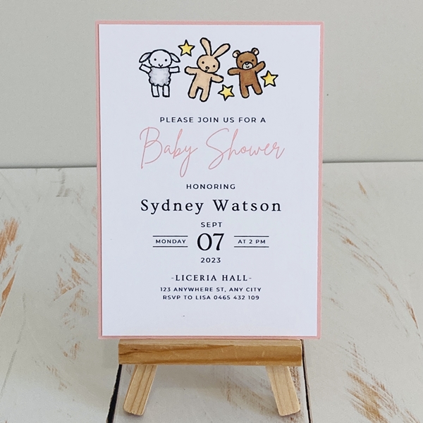 Sydney, single full size invitation